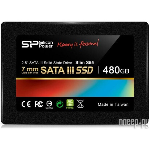 SSD накопитель Silicon Power SSD 480Gb S55 SP480GBSS3S55S25 {SATA3.0, 7mm}